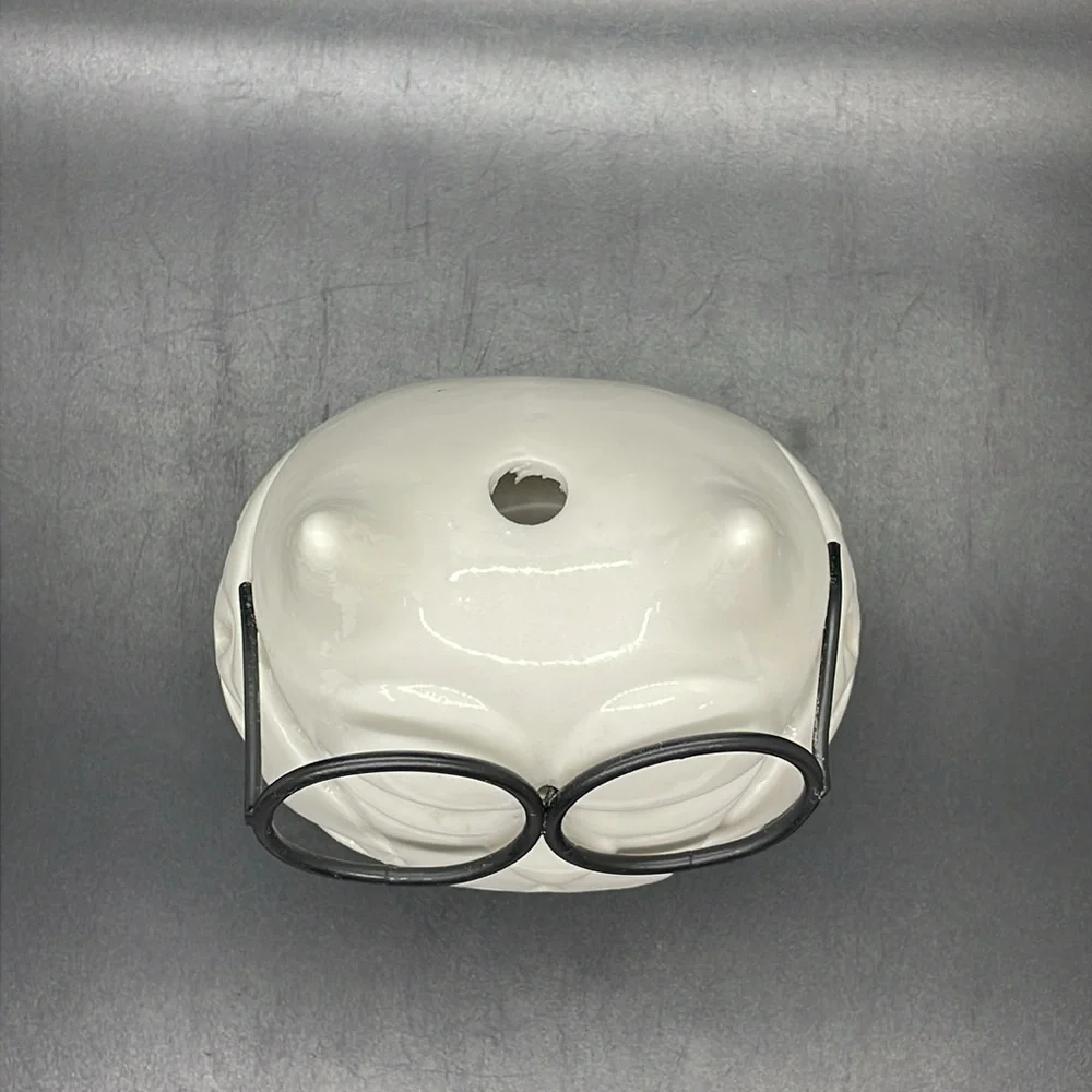 NWT Vintage Pier 1 Wise pointy ear Owl Glasses Tea Light Candle Holder